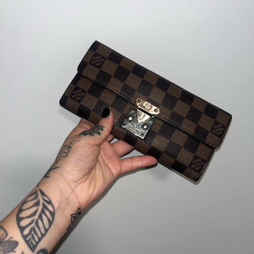 Louis Vuitton Brown Checkered Clutch